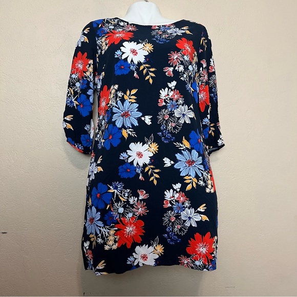 Old navy 3/4 sleeve multicolor floral dress size large - Picture 11 of 15